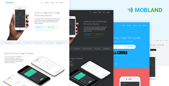 Mobile App Landing Page Templates — Mobland