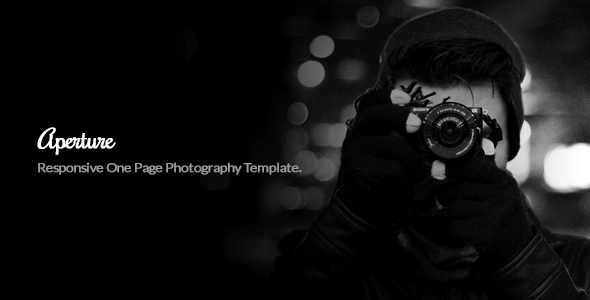 Aperture Minimal One Page Photography Template