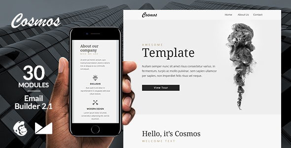 Cosmos Email Template + Online Emailbuilder 2.1