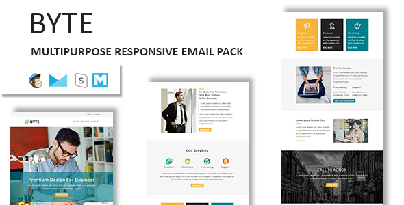 Byte - Multipurpose Responsive Email Template With Stamp Ready Builder Access