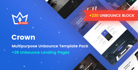 Crown - Multipurpose Unbounce Landing Pages Pack