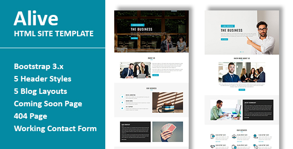 ALIVE - Multipurpose Responsive HTML Site Template