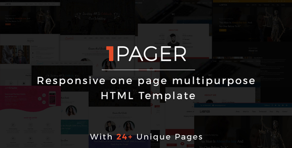 OnePager - Responsive one page multipurpose HTML Template