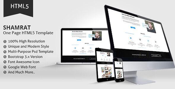 Shamrat One Page HTML5 Template