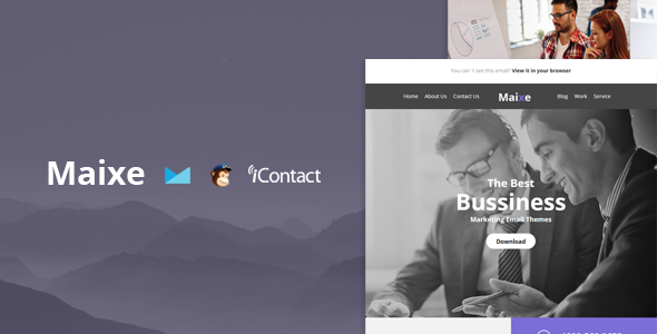 Maixe Mail- Responsive E-mail Template + Online Access