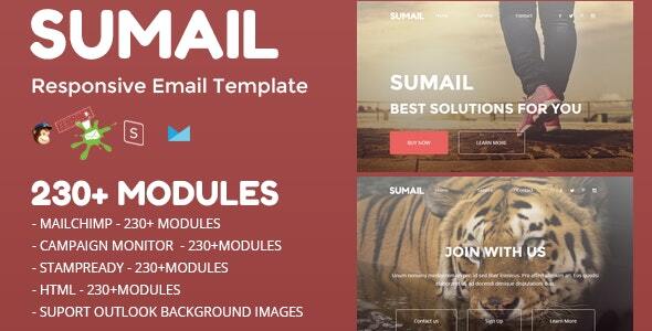 SUMAIL - Responsive Email Template (230+ Modules) + Stampready Builder