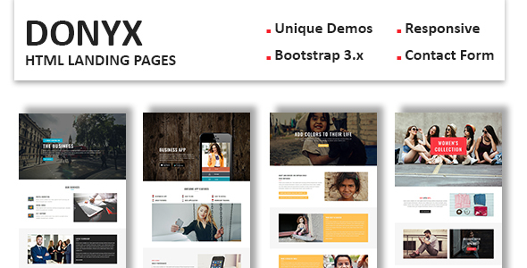 Donyx - Multipurpose Responsive Landing Pages