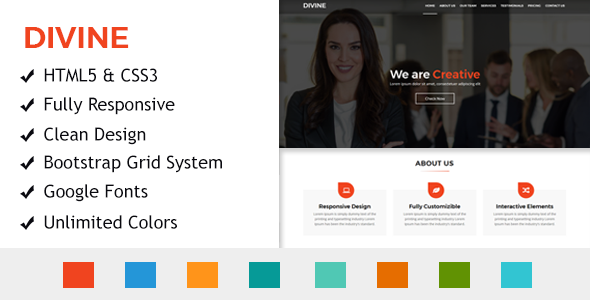 Divine - One Page HTML Responsive Template