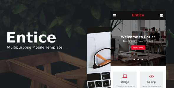 Entice - Multipurpose Mobile Template