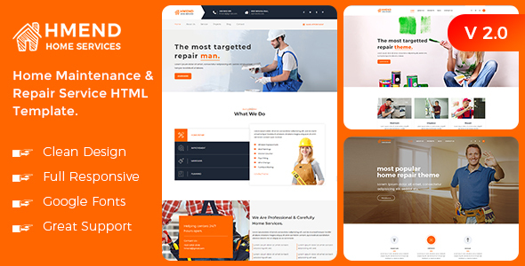 Hmend - Home Maintenance & Repair Service HTML Template