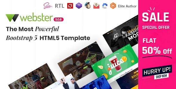 Webster - Responsive Multi-purpose HTML5 Template