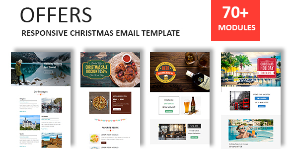 Offers - Responsive Christmas Email Newsletter Template with Stampready Builder Access