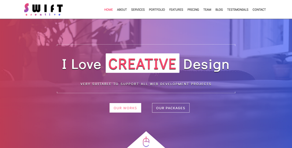 Swift - Creative One Page Template