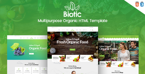 Biotic - Organic Food / Products HTML Template