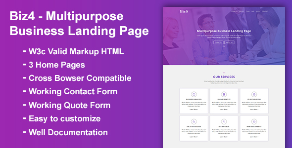 Biz4 - Multipurpose Business Landing Page