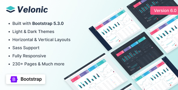 Velonic - Admin & Dashboard Template