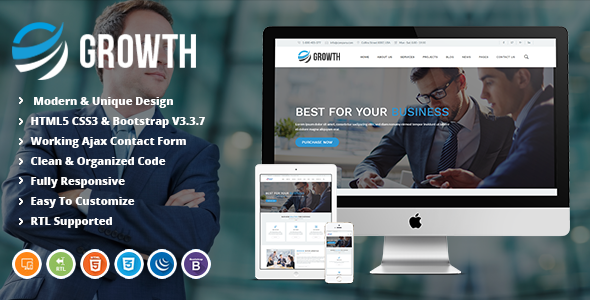 Growth | Business Finance and Corporate HTML Template