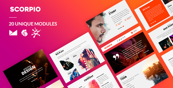Scorpio Email-Template + Online Builder