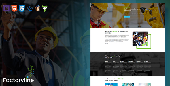 Factoryline - Industrial Business HTML Template