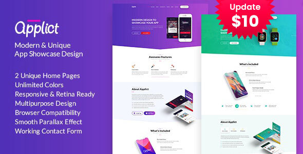 Applict | App Landing HTML Template
