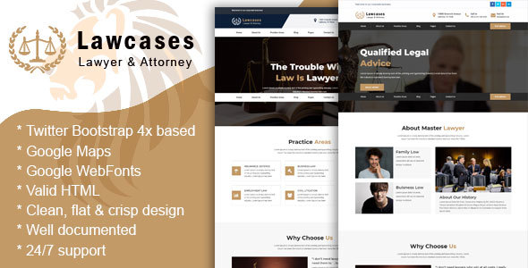 LawCases - Lawyer & Attorney Business HTML5 Template