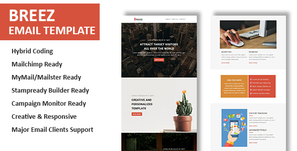 Breez - Multipurpose Responsive Email Template With Online StampReady Builder Access