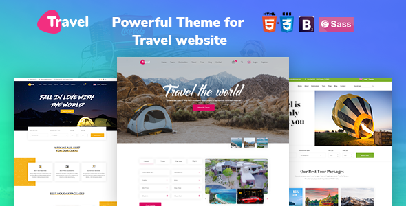 Travel - Tour Agency Booking HTML 5 Template