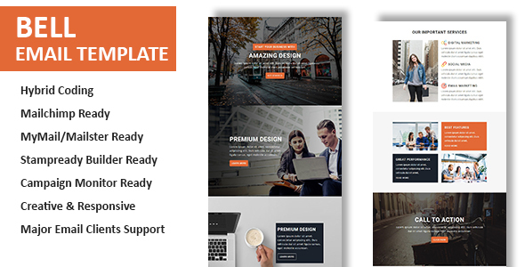 Bell - Multipurpose Responsive Email Template With Online StampReady Builder Access