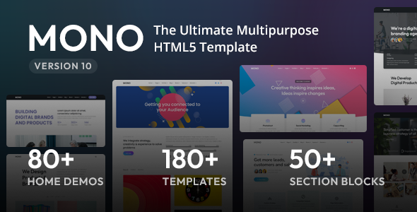 Mono - Multi-Purpose HTML5 Template