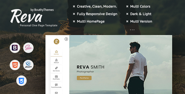 Reva - Personal One Page Template