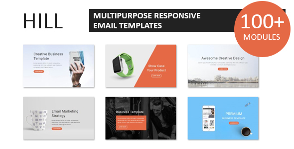 Hill - Multipurpose Responsive Email Template With Online StampReady Builder Access