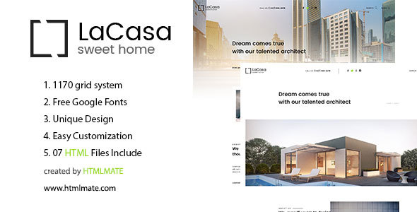 LaCasa – Real Estate HTML Template