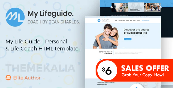 My LifeGuide - Personal and Life Coach HTML template