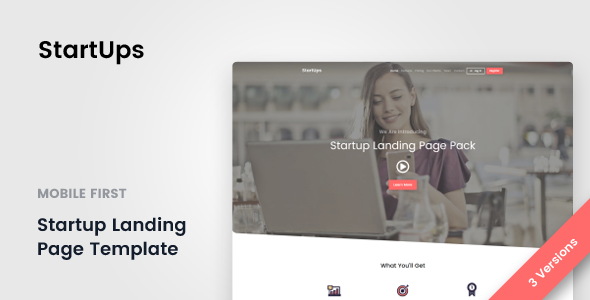 StartUps - Startup Landing Page