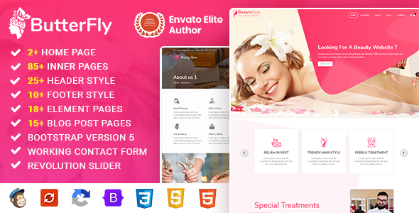 ButterFly : Spa, Beauty Salon & Massage Template