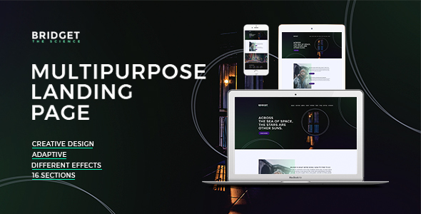 Bridget – Responsive HTML Landing Page