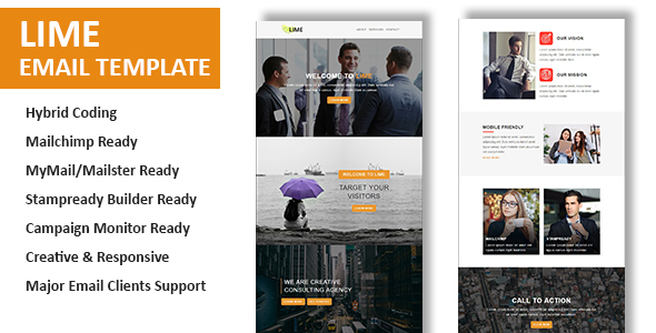 Lime - Multipurpose Responsive Email Template With Online StampReady Builder Access