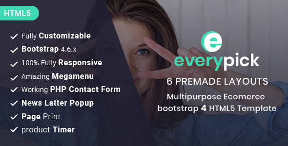 Everypick- Responsive Multipurpose E-Commerce HTML5 Template