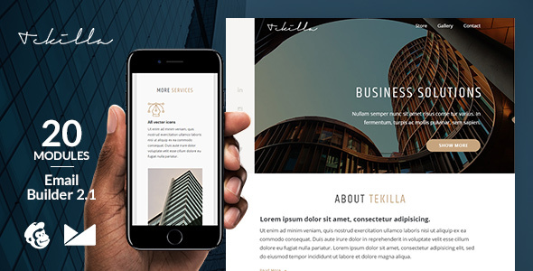 Tekilla Responsive Email Template + Online Emailbuilder 2.1