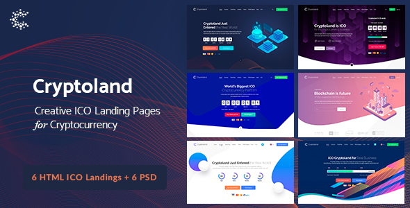 Cryptoland - ICO Landing Pages & Cryptocurrency HTML Pack