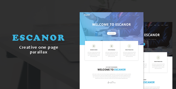 Escanor - One Page Creative Parallax Template
