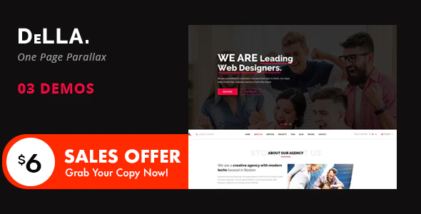 DELLA - One Page Template for Digital Agency