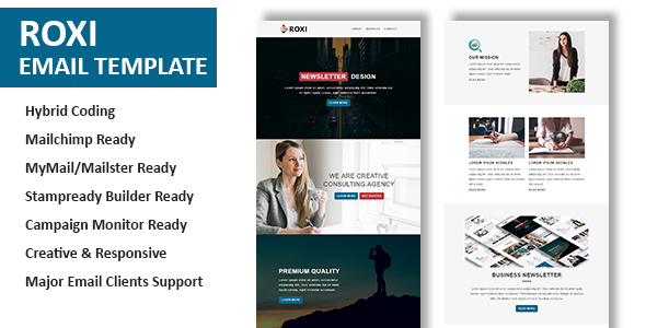 Roxi - Multipurpose Responsive Email Template With Online StampReady Builder Access
