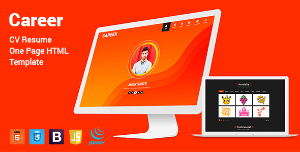 Career - CV Resume One Page HTML Template
