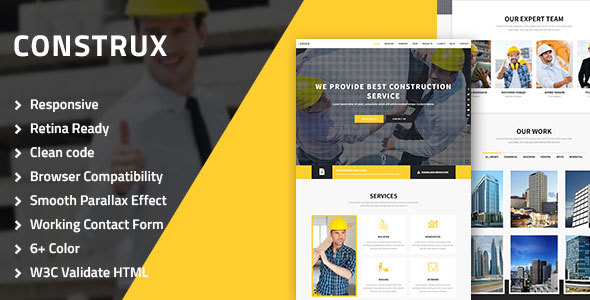 Construx - Construction, Architecture & Building Multipurpose HTML resposive Template