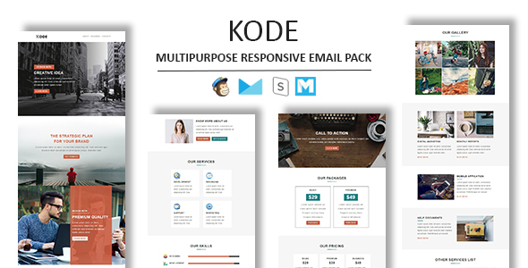 Kode - Multipurpose Responsive Email Template With Stamp Ready Builder Access