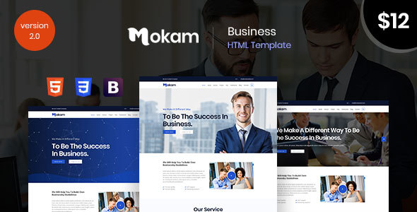 Mokam -Corporate Business and Agency Bootstrap 4 Template