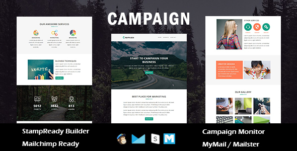 Campaign - Multipurpose Responsive Email Template with Stamp Ready Builder Access