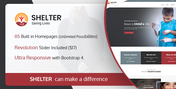 Shelter - Multipurpose Charity Non-profit HTML Template