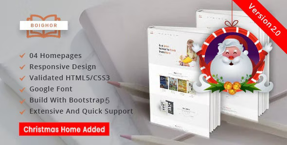 Boighor – Books Store Library eCommerce Template